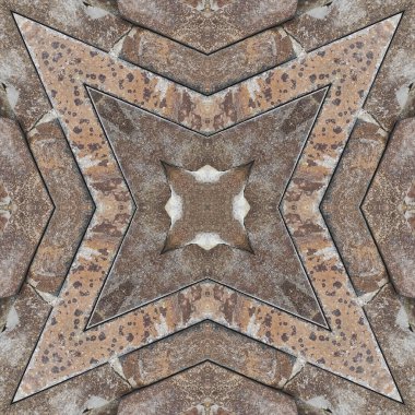 Gri mineralin kusursuz deseni. Gri doğal kaya ve taş dokusu. Mozaik kaleydoskop