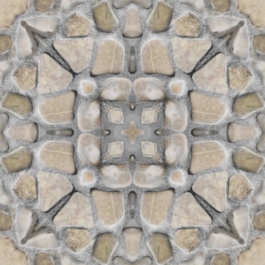 Gri mineralin kusursuz deseni. Gri doğal kaya ve taş dokusu. Mozaik kaleydoskop