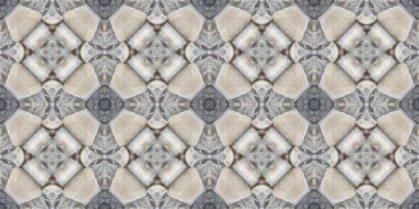 Gri mineralin kusursuz deseni. Gri doğal kaya ve taş dokusu. Mozaik kaleydoskop