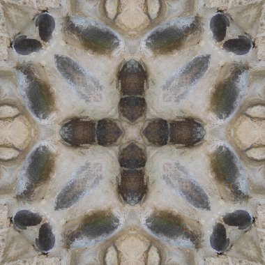 Gri mineralin kusursuz deseni. Gri doğal kaya ve taş dokusu. Mozaik kaleydoskop