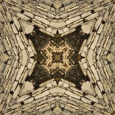 Gri mineralin kusursuz deseni. Gri doğal kaya ve taş dokusu. Mozaik kaleydoskop