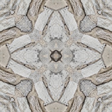 Gri mineralin kusursuz deseni. Gri doğal kaya ve taş dokusu. Mozaik kaleydoskop