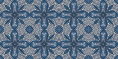 Bulutların ve gökyüzünün kusursuz deseni. Mavi gökyüzü ve beyaz bulutların dokusu. Mozaik kaleydoskop