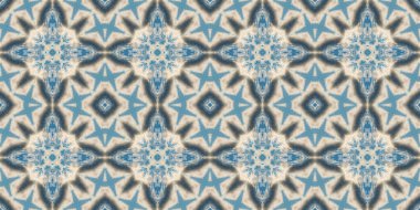 Bulutların ve gökyüzünün kusursuz deseni. Mavi gökyüzü ve beyaz bulutların dokusu. Mozaik kaleydoskop