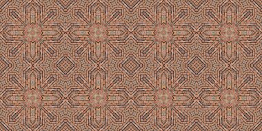 Kusursuz tuğla deseni. Tuğla duvar dokusu. Mozaik kaleydoskop tuğla duvar