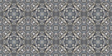 Küçük doğal yuvarlak taşın kusursuz deseni. Doğal taşın gri dokusu. Mozaik kaleydoskop gri mineral. Coğrafi