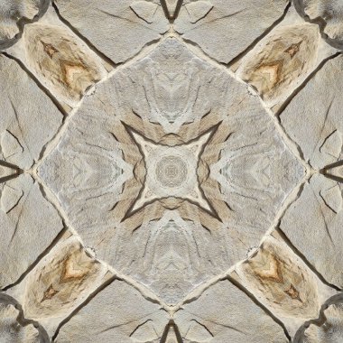 Doğal kayanın kusursuz deseni. Doğal taşın sarı ve gri dokusu. Taştan mozaik kaleydoskop