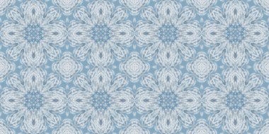 Bulutların ve gökyüzünün kusursuz deseni. Mavi gökyüzü ve beyaz bulutların dokusu. Mozaik kaleydoskop