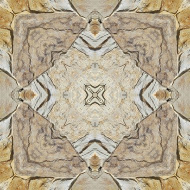 Doğal kayanın kusursuz deseni. Doğal taşın sarı ve gri dokusu. Taştan mozaik kaleydoskop