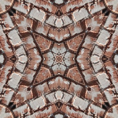 Kusursuz tuğla deseni. Tuğla duvar dokusu. Mozaik kaleydoskop tuğla duvar