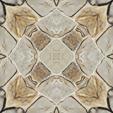 Doğal kayanın kusursuz deseni. Doğal taşın sarı ve gri dokusu. Taştan mozaik kaleydoskop