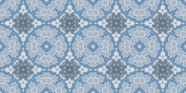 Bulutların ve gökyüzünün kusursuz deseni. Mavi gökyüzü ve beyaz bulutların dokusu. Mozaik kaleydoskop