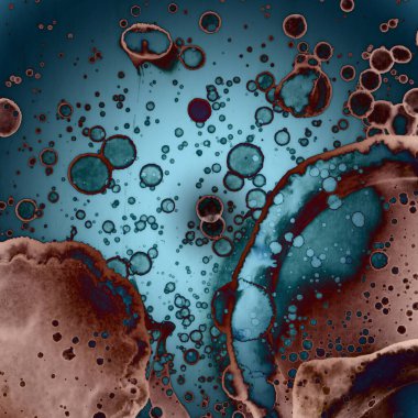 Soyut kare arkaplan. Soyut sanat dokusu. Suluboya ve alkol mürekkebi