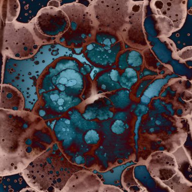 Soyut kare arkaplan. Soyut sanat dokusu. Suluboya ve alkol mürekkebi