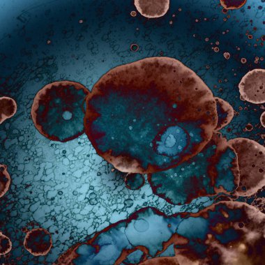 Soyut kare arkaplan. Soyut sanat dokusu. Suluboya ve alkol mürekkebi