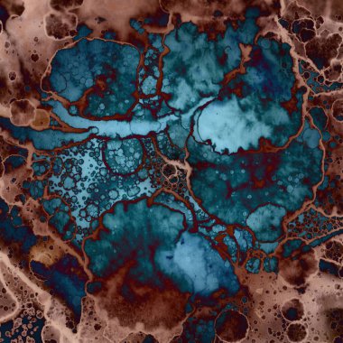 Soyut kare arkaplan. Soyut sanat dokusu. Suluboya ve alkol mürekkebi