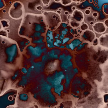 Soyut kare arkaplan. Soyut sanat dokusu. Suluboya ve alkol mürekkebi