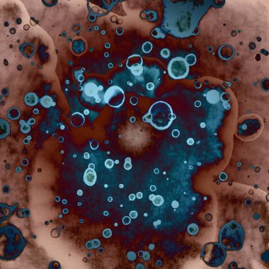 Soyut kare arkaplan. Soyut sanat dokusu. Suluboya ve alkol mürekkebi