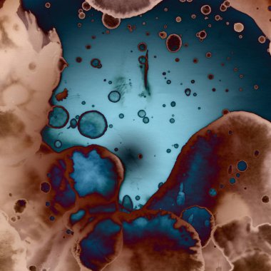 Soyut kare arkaplan. Soyut sanat dokusu. Suluboya ve alkol mürekkebi