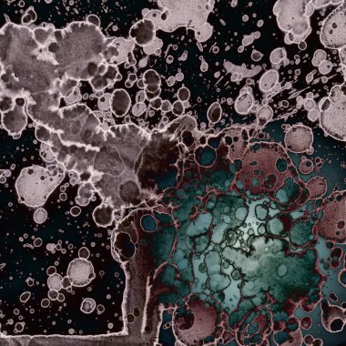 Soyut kare arkaplan. Soyut sanat dokusu. Suluboya ve alkol mürekkebi