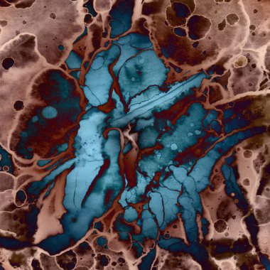 Soyut kare arkaplan. Soyut sanat dokusu. Suluboya ve alkol mürekkebi