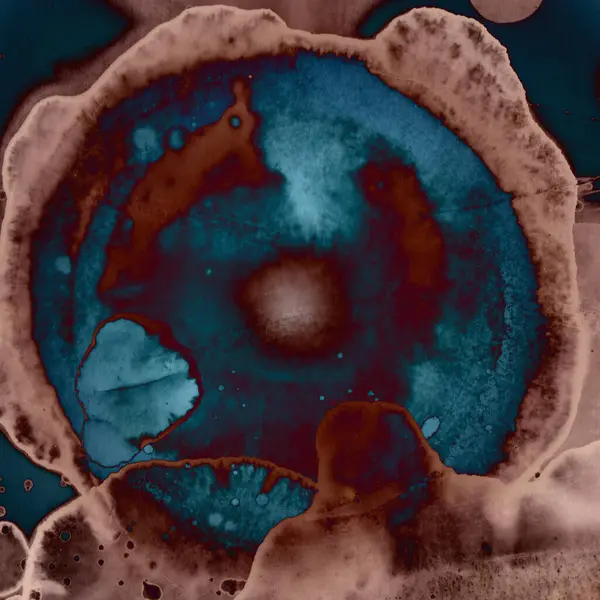 Soyut kare arkaplan. Soyut sanat dokusu. Suluboya ve alkol mürekkebi