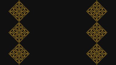 Ukrayna deseni. Ukrayna nakış işi. Koyu bir arka planda sarı desenler. Geniş arkaplan kopyalama alanı