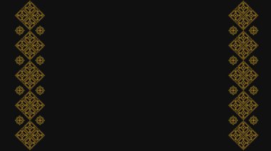 Ukrayna deseni. Ukrayna nakış işi. Koyu bir arka planda sarı desenler. Geniş arkaplan kopyalama alanı