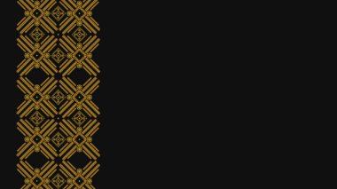 Ukrayna deseni. Ukrayna nakış işi. Koyu bir arka planda sarı desenler. Geniş arkaplan kopyalama alanı