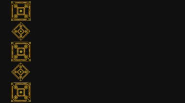 Ukrayna deseni. Ukrayna nakış işi. Koyu bir arka planda sarı desenler. Geniş arkaplan kopyalama alanı