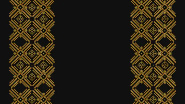 Ukrayna deseni. Ukrayna nakış işi. Koyu bir arka planda sarı desenler. Geniş arkaplan kopyalama alanı