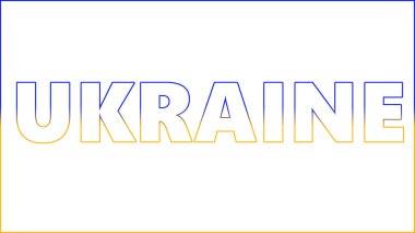 Ukrayna için dua et. Ukrayna. Yazı