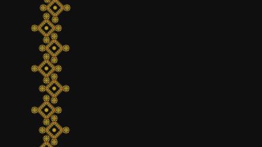 Ukrayna deseni. Ukrayna nakış işi. Koyu arkaplan ve sarı desen