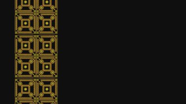 Ukrayna deseni. Ukrayna nakış işi. Koyu arkaplan ve sarı desen