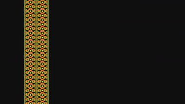 Ukrayna deseni. Ukrayna nakış işi. Koyu arkaplan ve sarı desen