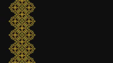 Ukrayna deseni. Ukrayna nakış işi. Koyu arkaplan ve sarı desen