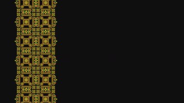 Ukrayna deseni. Ukrayna nakış işi. Koyu arkaplan ve sarı desen