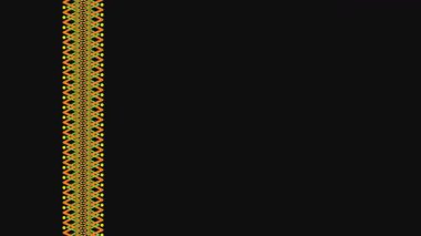 Ukrayna deseni. Ukrayna nakış işi. Koyu arkaplan ve sarı desen