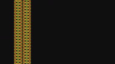 Ukrayna deseni. Ukrayna nakış işi. Koyu arkaplan ve sarı desen