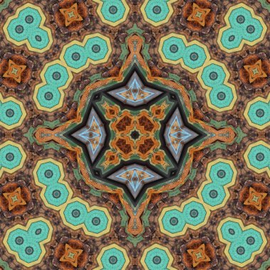 Kusursuz soyut desen. Simetrik dokular. Kare şekilli sanat