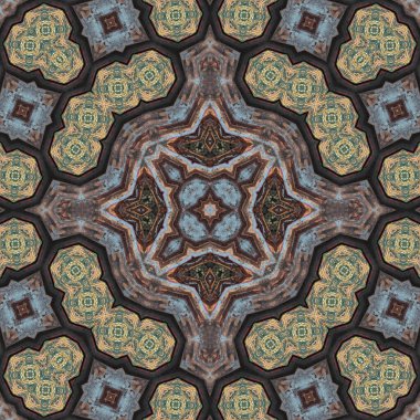 Kusursuz soyut desen. Simetrik dokular. Kare şekilli sanat