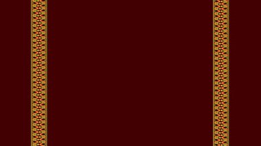 Ukrayna nakış işi. Ukrayna deseni. Çizgili desen. Mesaj kaydedici. Kırmızı arka planda sarı desen. Burgundy arkaplan ve desen