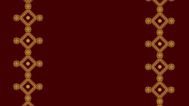 Ukrayna nakış işi. Ukrayna deseni. Çizgili desen. Mesaj kaydedici. Kırmızı arka planda sarı desen. Burgundy arkaplan ve desen