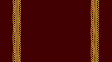 Ukrayna nakış işi. Ukrayna deseni. Çizgili desen. Mesaj kaydedici. Kırmızı arka planda sarı desen. Burgundy arkaplan ve desen