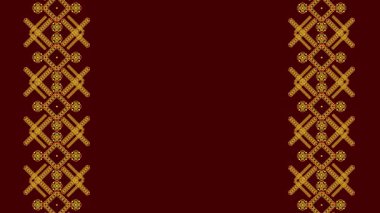Ukrayna nakış işi. Ukrayna deseni. Çizgili desen. Mesaj kaydedici. Kırmızı arka planda sarı desen. Burgundy arkaplan ve desen