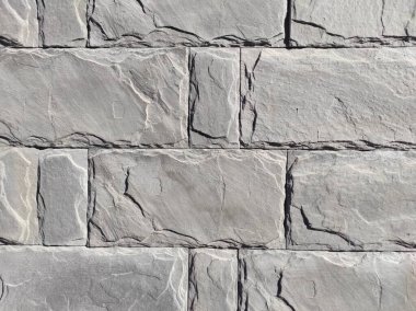 Gri duvar dokusu. Tuğla ve taş duvar. Gri duvar