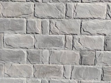 Gri duvar dokusu. Tuğla ve taş duvar. Gri duvar