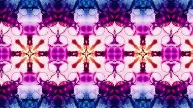 Video kalıpları. Sanat örnekleri. Halı şeridi. Soyut kaleydoskop. Sanat alkolü mürekkebi ve suluboya