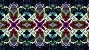 Video kalıpları. Sanat örnekleri. Halı şeridi. Soyut kaleydoskop. Sanat alkolü mürekkebi ve suluboya