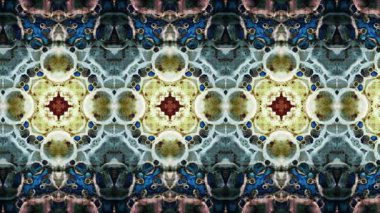 Video kalıpları. Sanat örnekleri. Halı şeridi. Soyut kaleydoskop. Sanat alkolü mürekkebi ve suluboya